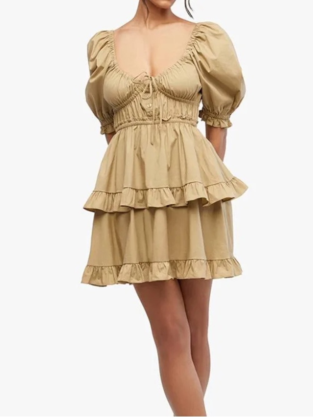 WeWoreWhat Puff sleeve Mini Dress